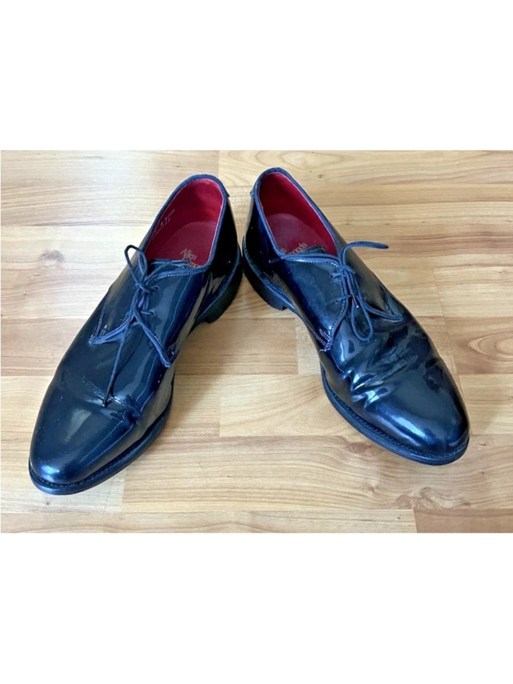 Allen Edmonds Dress Shoes Spencer Men 9.5 Black Patent Leather Formal Tuxedo USA